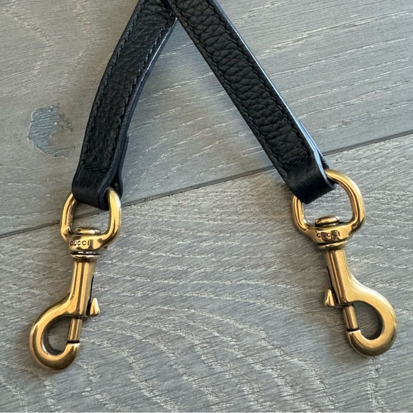 Gucci GG Marmont Top Handle Bag Black Leather Crossbody Gold Hardware - Picture 7 of 11